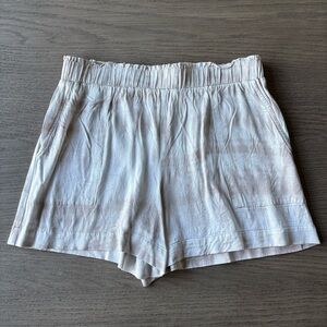 Rails Satin Shorts | Off White/ Taupe Tie-dye | Size Small | Pull- On | Easy Fit